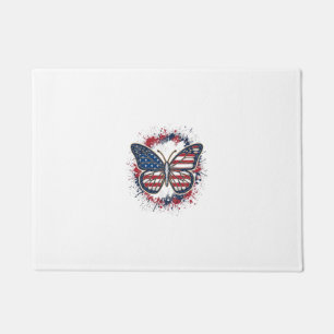Felpudo Mariposa Patriótica Grabado Vintage Vector Desig