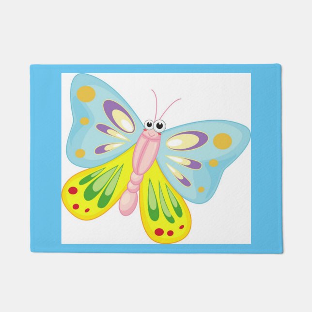 FELPUDO MARIPOSA PERSONALIZADO COLORIDA (Anverso)