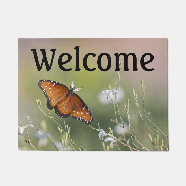 Felpudo Mariposa reina en la luz de la mañana (Anverso)