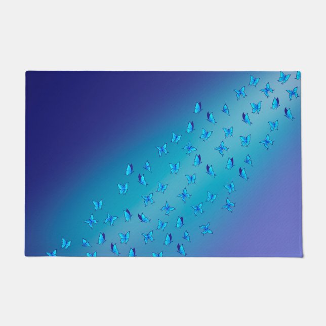 Felpudo Mariposas encantadas en la luna (Anverso)
