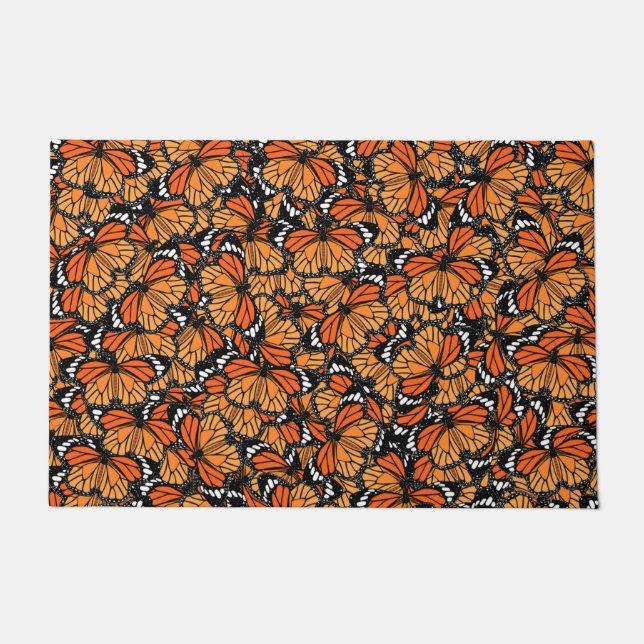 Felpudo Mariposas monarcas Doormat (Anverso)
