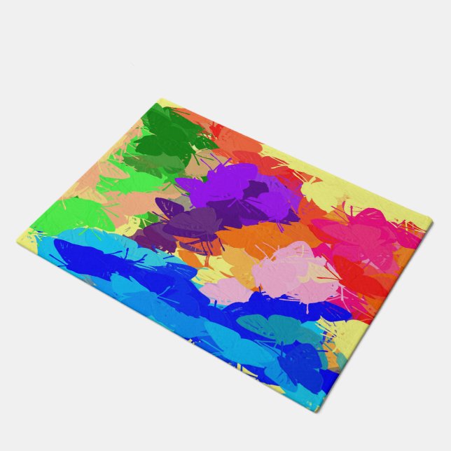 Felpudo Mariposas Rainbow Kaleidoscope (Angular)