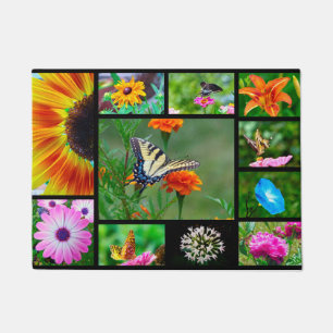Felpudo Mariposas y flores