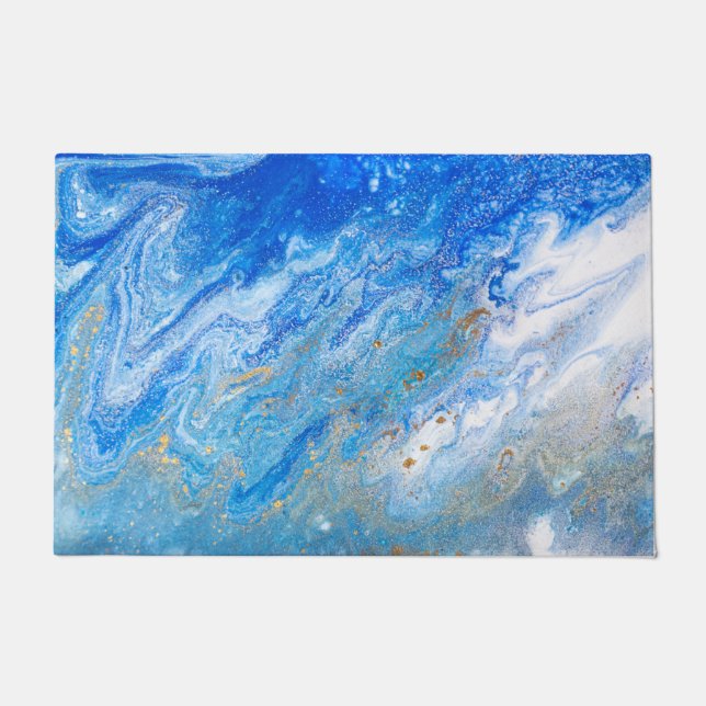 Felpudo Mármol azul cielo  (Anverso)
