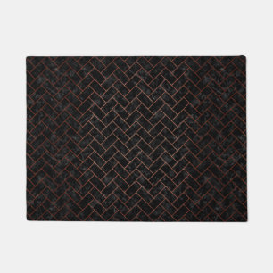 FELPUDO MÁRMOL NEGRO BRICK2 Y METAL CEPILLADO COBRE