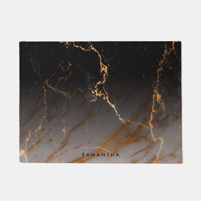 Felpudo Mármol negro y blanco (Anverso)