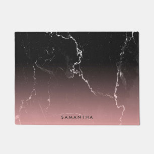 Felpudo Mármol rosa y negro