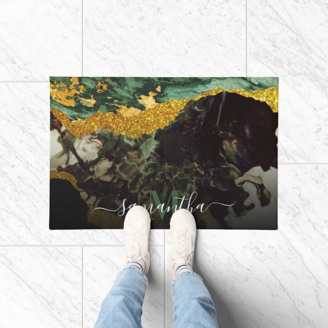 Felpudo Mármol y Purpurina Textura abstracta (Interior)