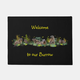 Felpudo Marmot Meadow Door Mat with Personalizado Text, op