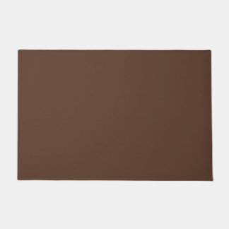 Felpudo Marrón Chocolate Moderno Color Sólido Plano