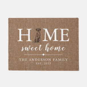 Felpudo Marrón Labrador Recuperar hogar dulce Doormat case