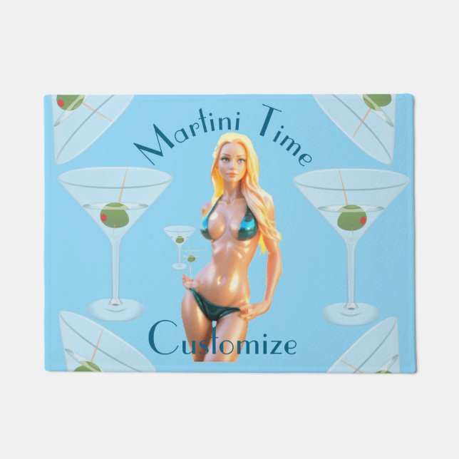 Felpudo Martini time Bikini Babe Thunder_Cove  (Anverso)