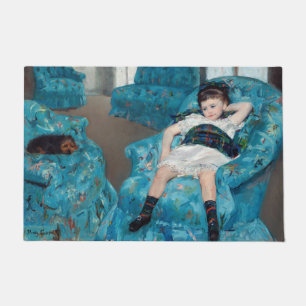 Felpudo Mary Cassatt - Niña pequeña en un sillón azul