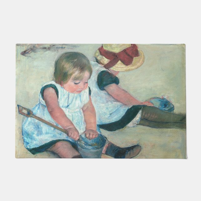 Felpudo Mary Cassatt - Niños jugando en la playa (Anverso)