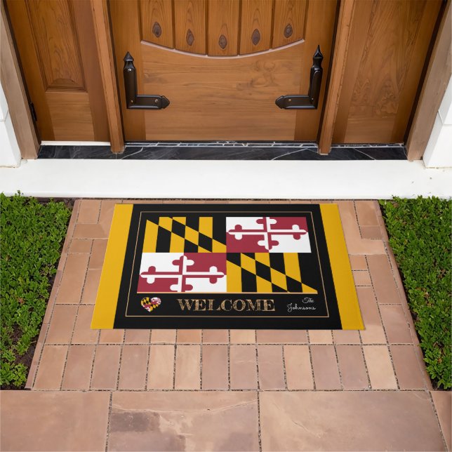 Felpudo Maryland doormat & Maryland Flag house mat / Estad (Exterior)