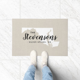 Felpudo Maryland Family Monogram State Doormat