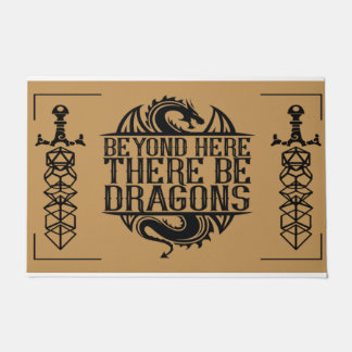 Felpudo Más Allá Hay Dragón|Dungeon Dragon Doormat