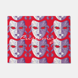 Felpudo Máscara de Mardi Gras Thunder_Cove