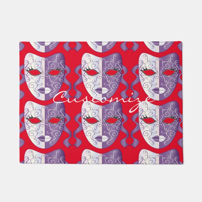 Felpudo Máscara de Mardi Gras Thunder_Cove (Anverso)