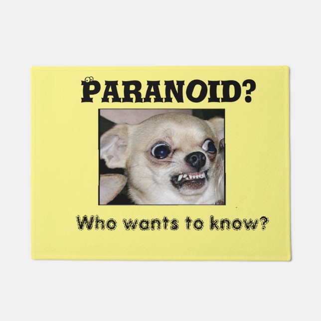 Felpudo Mascota Chihuahua Perro pequeño deja la paranoia e (Anverso)