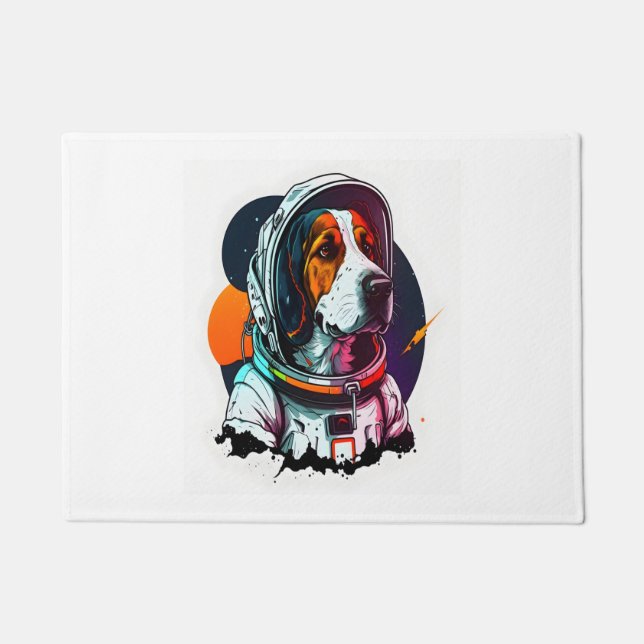 Felpudo Mascota de perro del astronauta (Anverso)