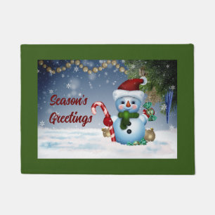 Felpudo Mat Cute Snowman