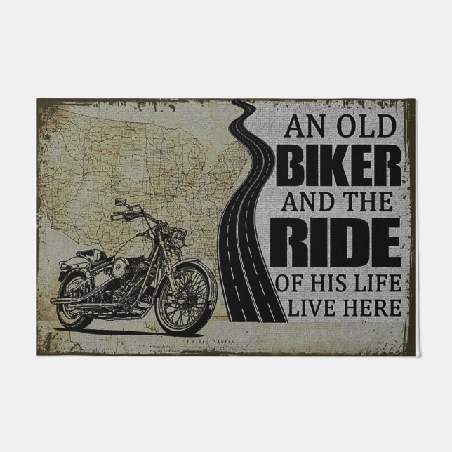 Felpudo Mat de bicicleta, regalo de ciclismo, regalo para  (Anverso)