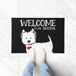 Felpudo Mat de bienvenida Westie Black