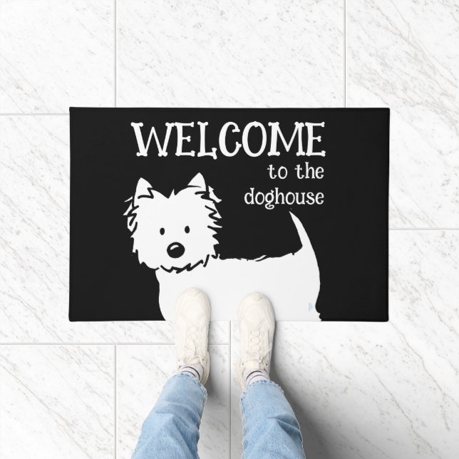 Felpudo Mat de bienvenida Westie Black (Interior)