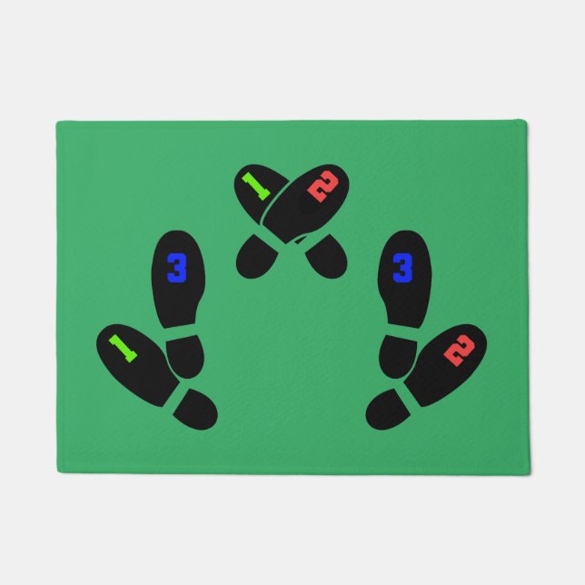 Felpudo Mat de colocación de pies (tamaño para jóvenes) 18 (Anverso)