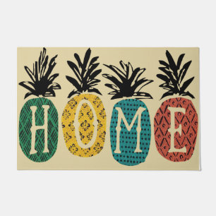 Felpudo Mat de diseño de piña de vintage, Doormat casero
