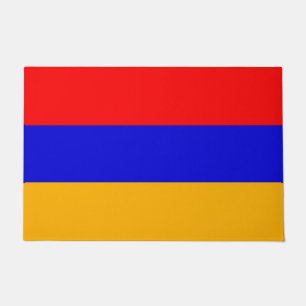 Felpudo Mat de la puerta con bandera de Armenia