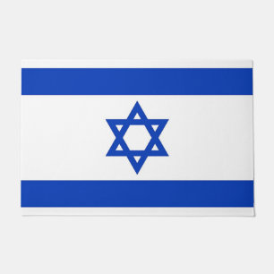 Felpudo Mat de la puerta con bandera de Israel