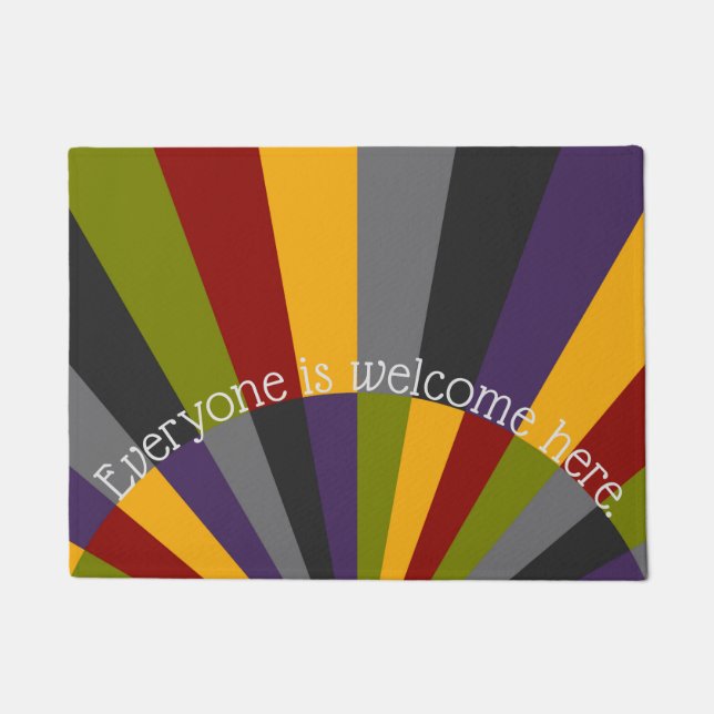 Felpudo Mat de la puerta de bienvenida del atardecer (Anverso)