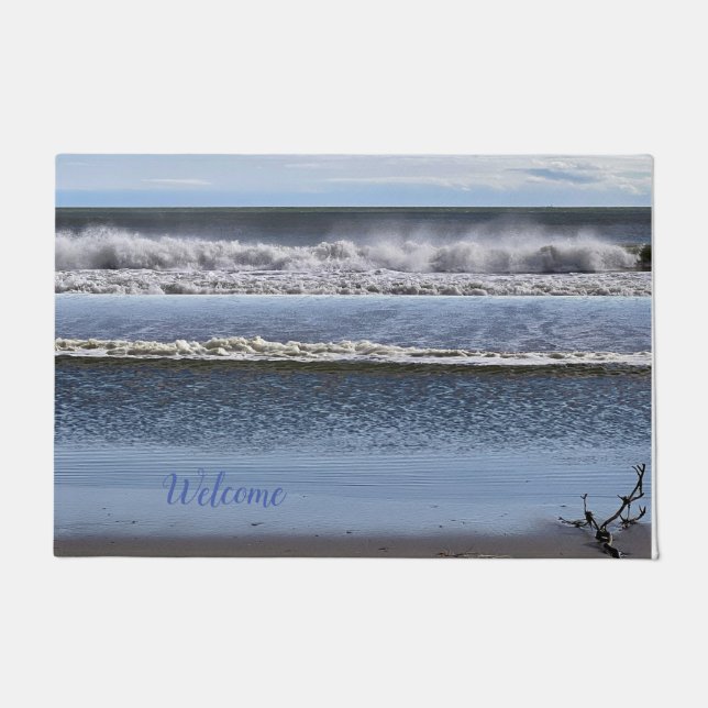 Felpudo Mat de la puerta de bienvenida para las casas cost (Anverso)