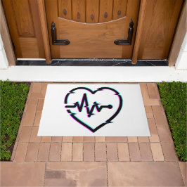 Felpudo Mat de la puerta de control del corazón