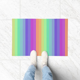 Felpudo Mat de la puerta de la banda de arcoiris del Paste