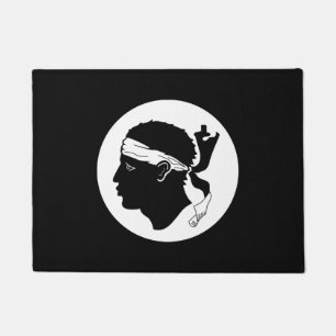 Felpudo Mat de la puerta de la bandera de Córcega