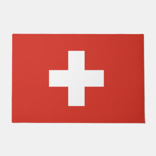 Felpudo Mat de la puerta de la bandera de Suiza