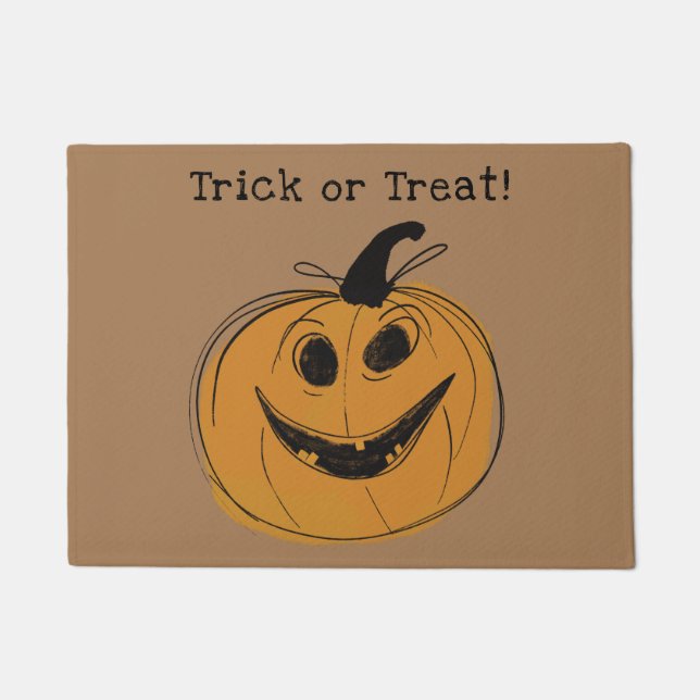 Felpudo Mat de la puerta de la calabaza (Anverso)