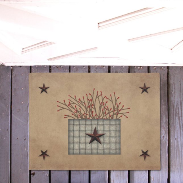 Felpudo Mat de la puerta de la cesta de los cerezos (Subido por el creador)