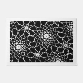 Felpudo Mat de la puerta de la encaje de color blanco