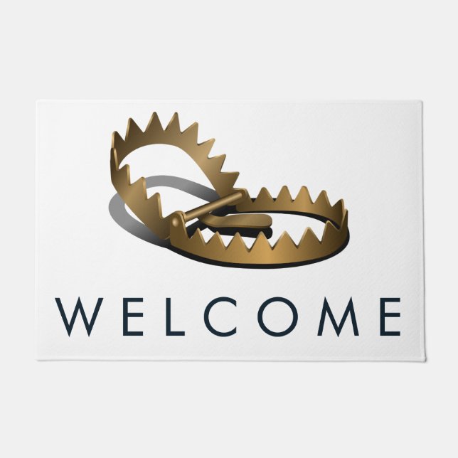 Felpudo Mat de la puerta de la tapa del oso (Anverso)