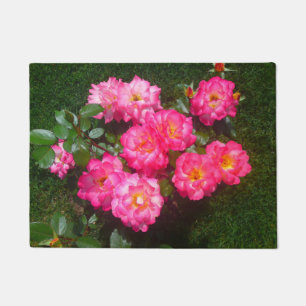 Felpudo Mat de la puerta de las rosas rosadas