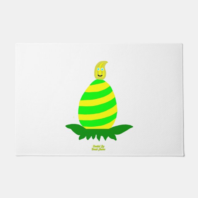 Felpudo Mat de la puerta de los deseos de Pascua (Anverso)