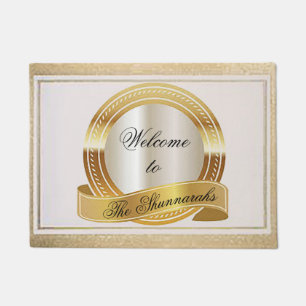 Felpudo Mat de la puerta de oro elegante