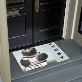 Felpudo Mat de la puerta de un entusiasta del rugby person
