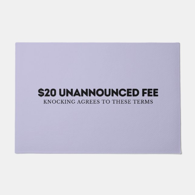 Felpudo Mat de la puerta de visitante no anunciada (Anverso)