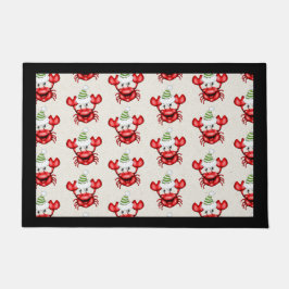 Felpudo Mat de la puerta del cangrejo de los navidades