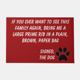 Felpudo Mat de la puerta del chantaje del perro